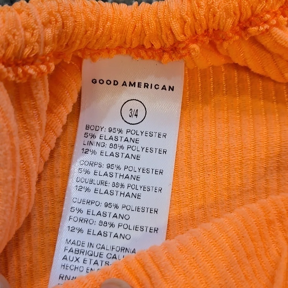 NWOT Good American Women Always Bikini Ties Side Swim 3/4 L/XL